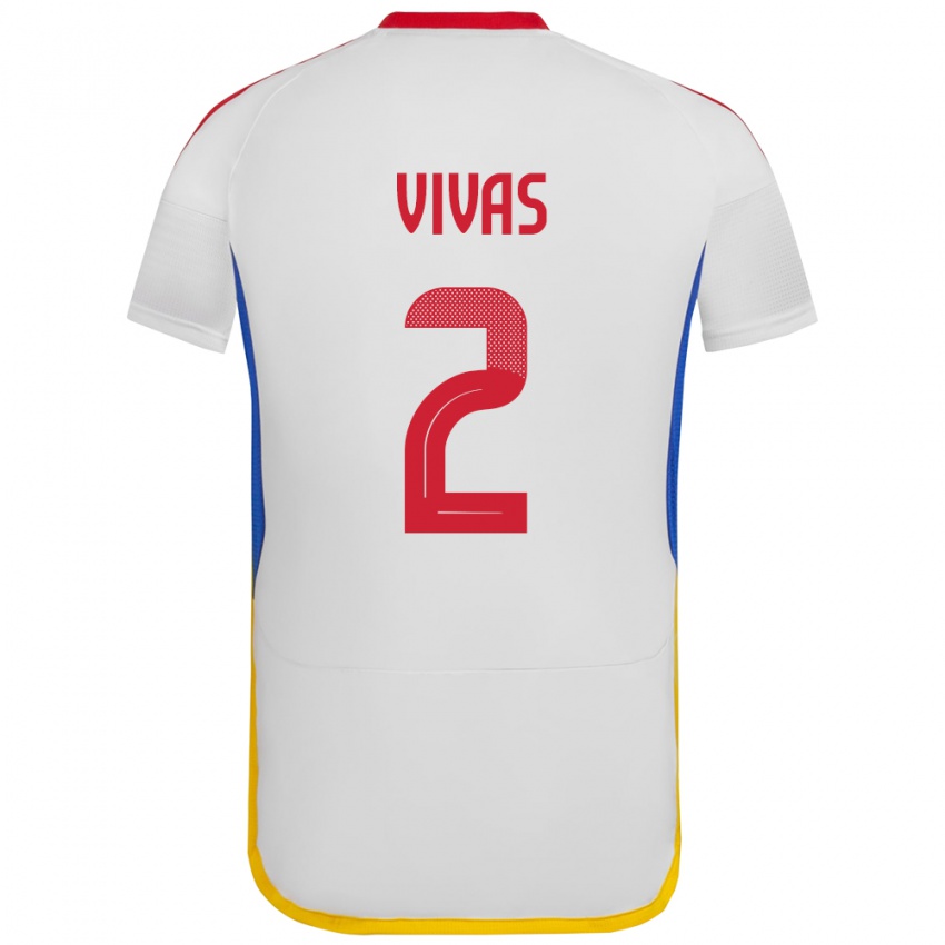 Criança Camisola Venezuela Carlos Vivas #2 Branco Alternativa 24-26 Camisa