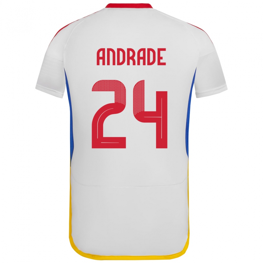 Criança Camisola Venezuela Kervin Andrade #24 Branco Alternativa 24-26 Camisa