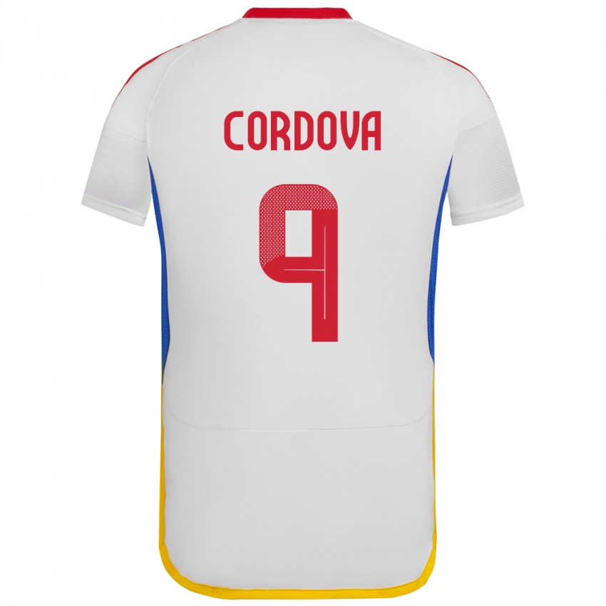 Criança Camisola Venezuela Sergio Córdova #9 Branco Alternativa 24-26 Camisa