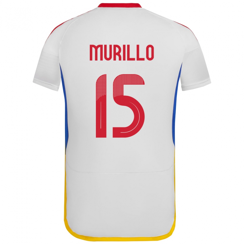 Criança Camisola Venezuela Jhon Murillo #15 Branco Alternativa 24-26 Camisa