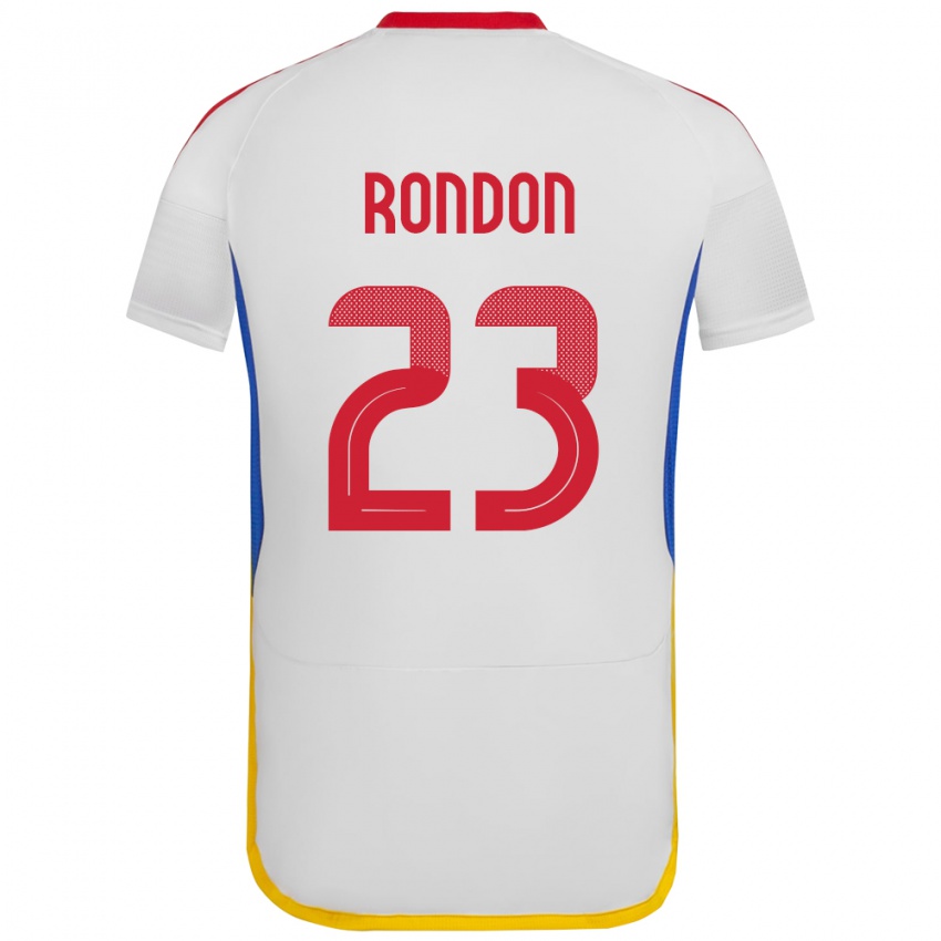 Criança Camisola Venezuela Salomón Rondón #23 Branco Alternativa 24-26 Camisa