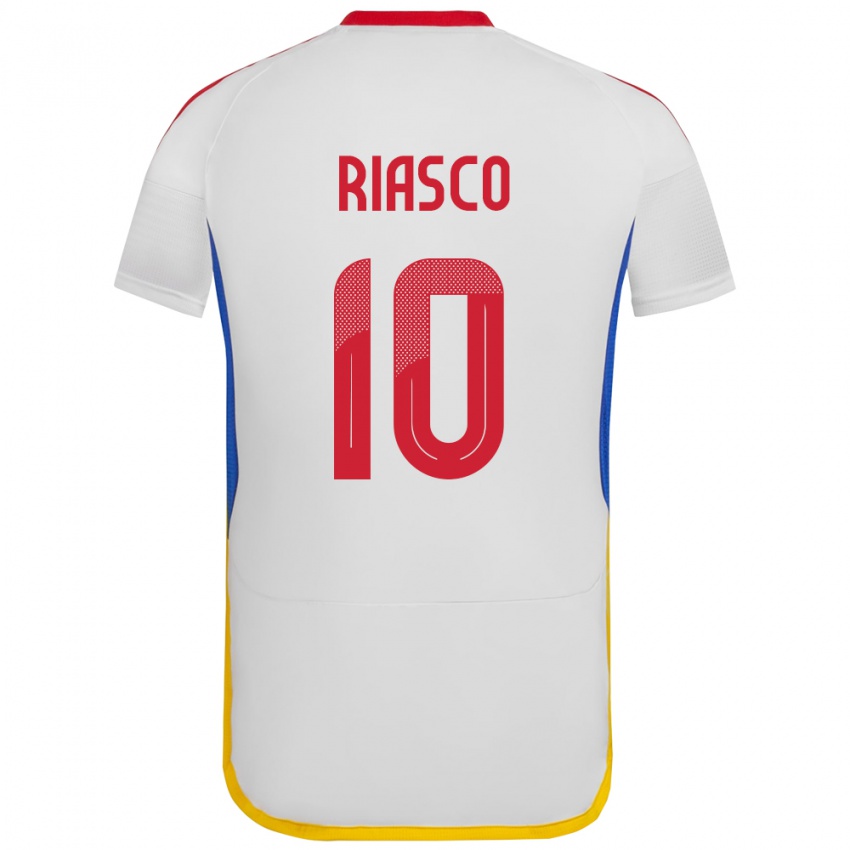 Criança Camisola Venezuela José Riasco #10 Branco Alternativa 24-26 Camisa