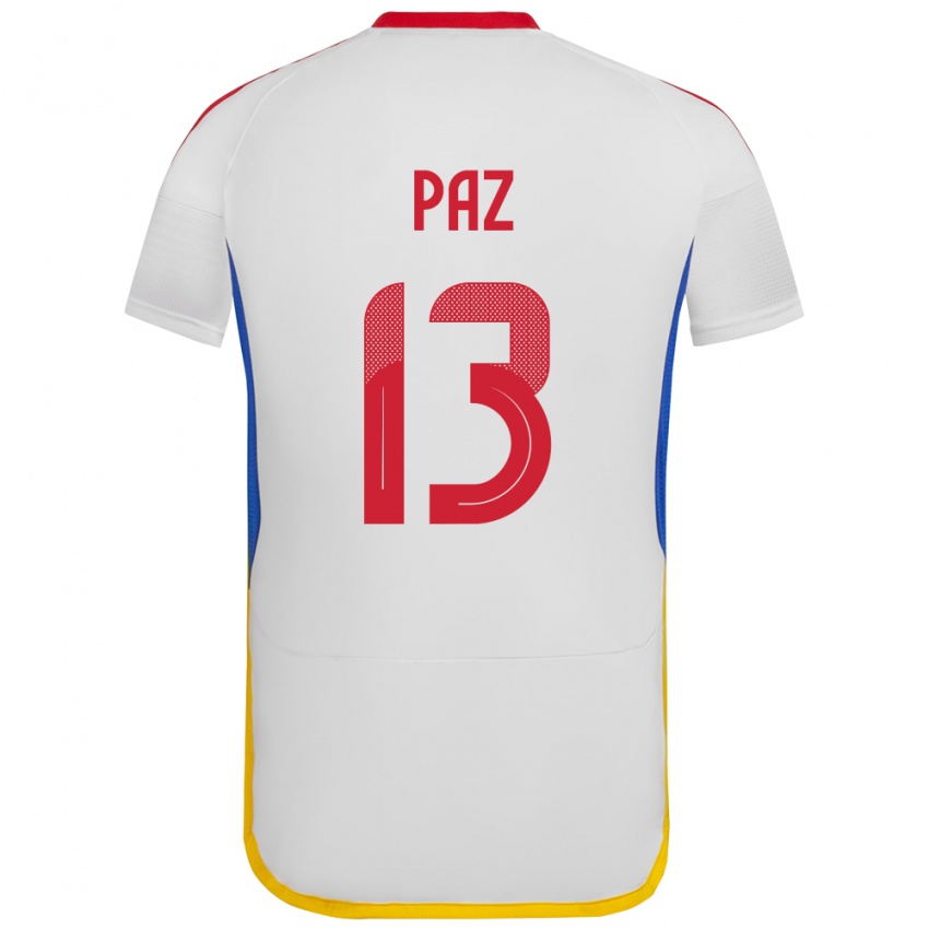 Criança Camisola Venezuela Jesús Paz #13 Branco Alternativa 24-26 Camisa