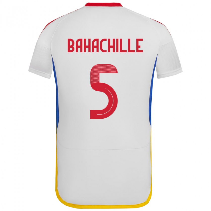 Criança Camisola Venezuela Abraham Bahachille #5 Branco Alternativa 24-26 Camisa