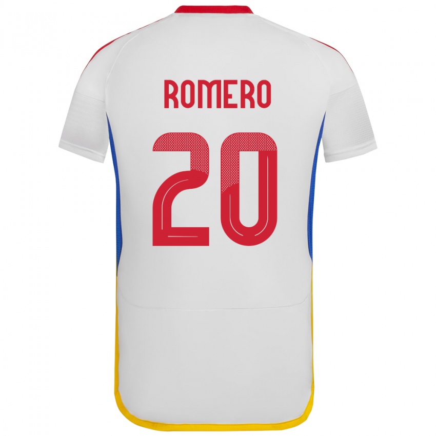 Criança Camisola Venezuela Andrés Romero #20 Branco Alternativa 24-26 Camisa