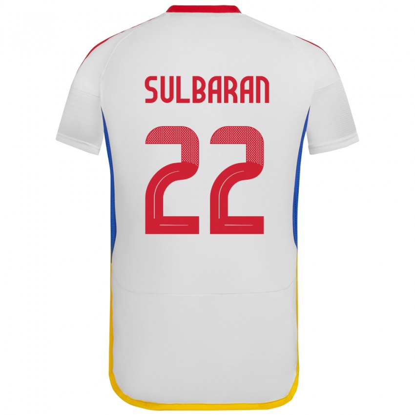 Criança Camisola Venezuela Manuel Sulbarán #22 Branco Alternativa 24-26 Camisa