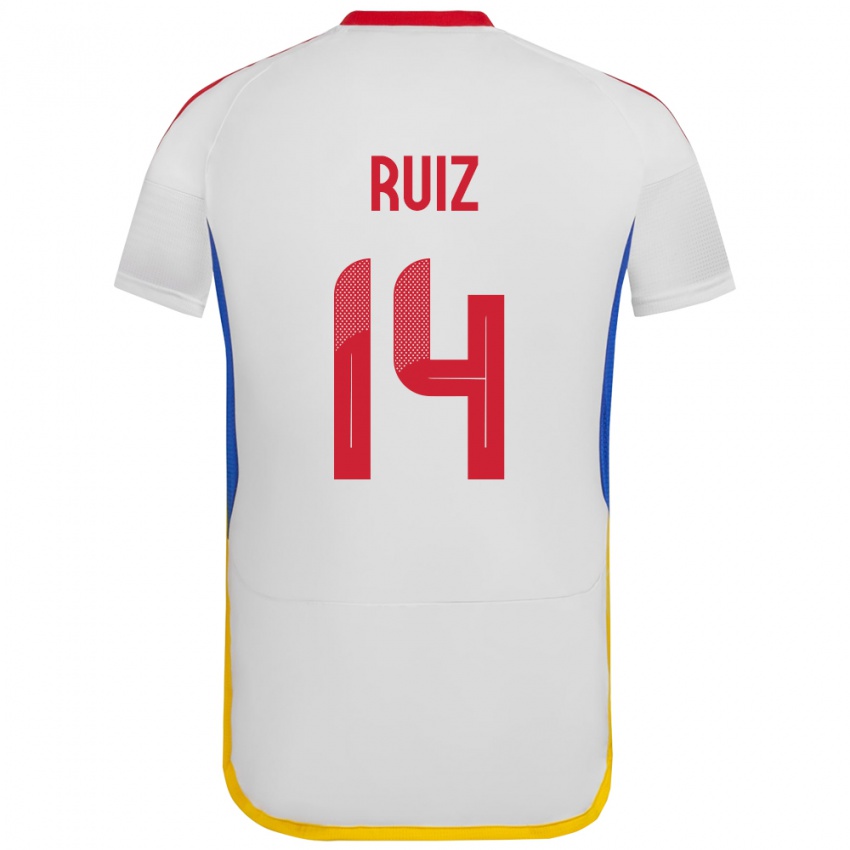 Criança Camisola Venezuela Maicol Ruiz #14 Branco Alternativa 24-26 Camisa