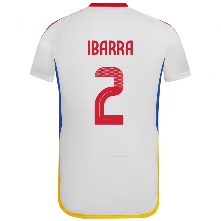 Criança Camisola Venezuela Pablo Ibarra #2 Branco Alternativa 24-26 Camisa