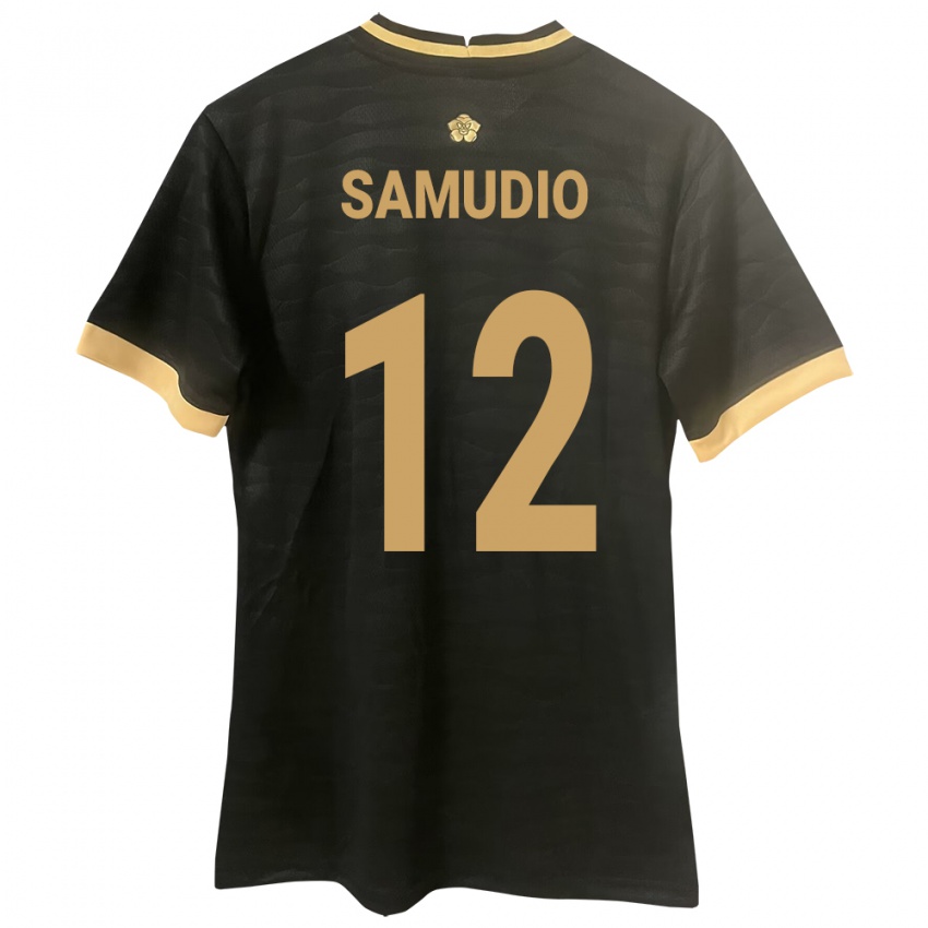 Criança Camisola Panamá César Samudio #12 Preto Alternativa 24-26 Camisa