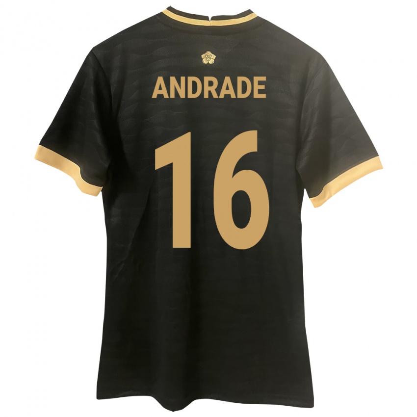 Criança Camisola Panamá Andrés Andrade #16 Preto Alternativa 24-26 Camisa