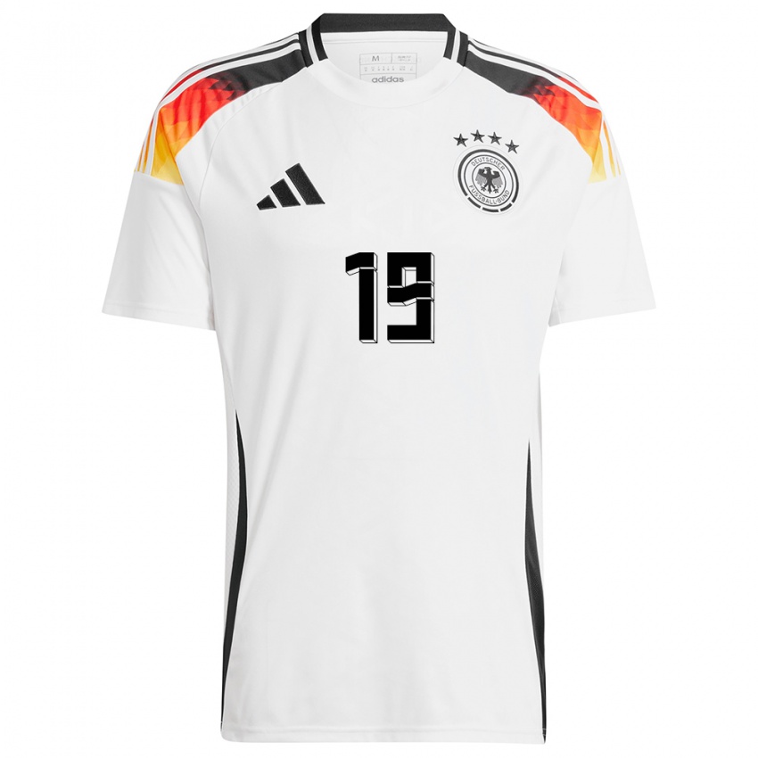 Homem Camisola Alemanha Leroy Sane #19 Branco Principal 24-26 Camisa