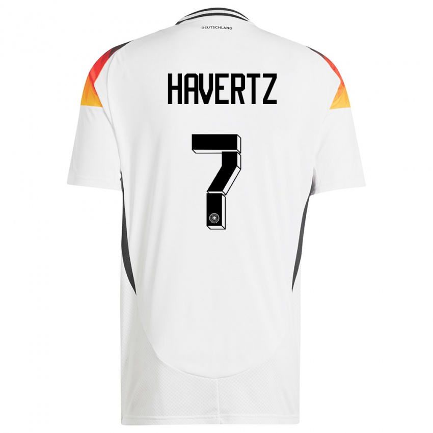 Homem Camisola Alemanha Kai Havertz #7 Branco Principal 24-26 Camisa