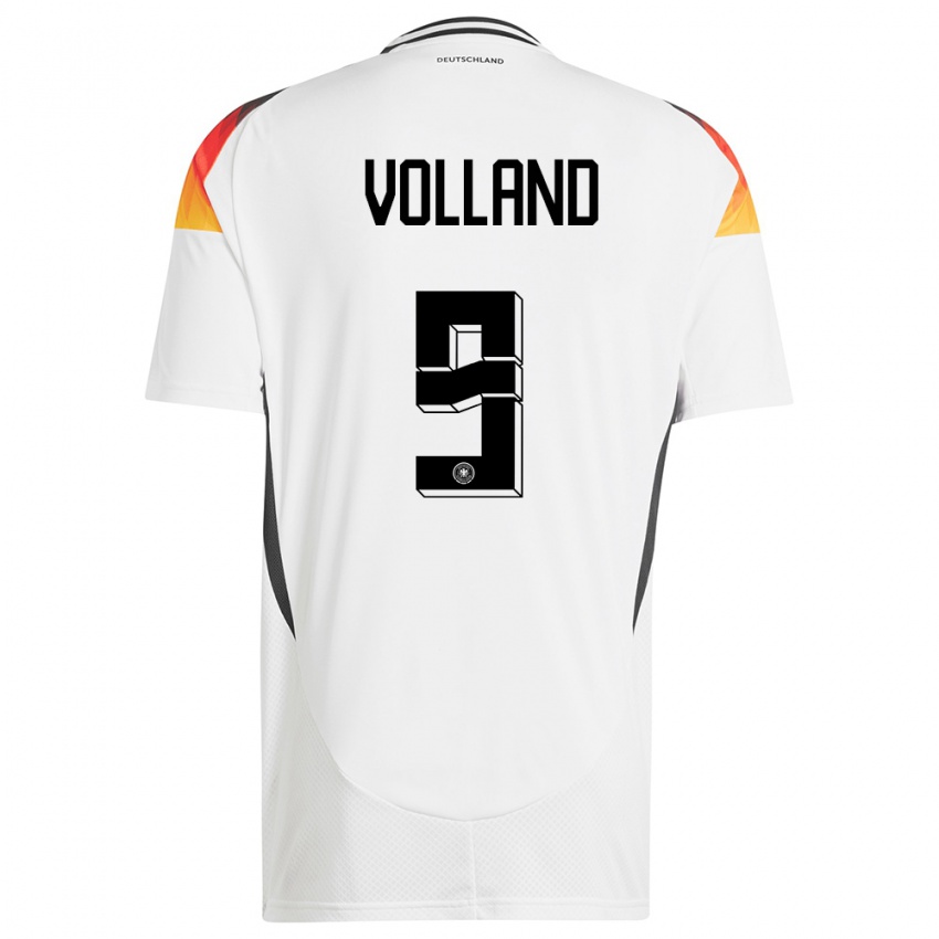 Homem Camisola Alemanha Kevin Volland #9 Branco Principal 24-26 Camisa