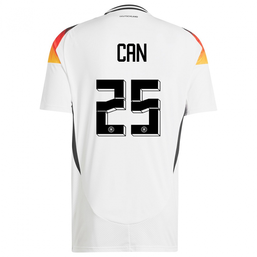 Homem Camisola Alemanha Emre Can #25 Branco Principal 24-26 Camisa