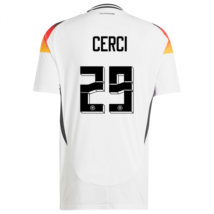 Homem Camisola Alemanha Selina Cerci #29 Branco Principal 24-26 Camisa