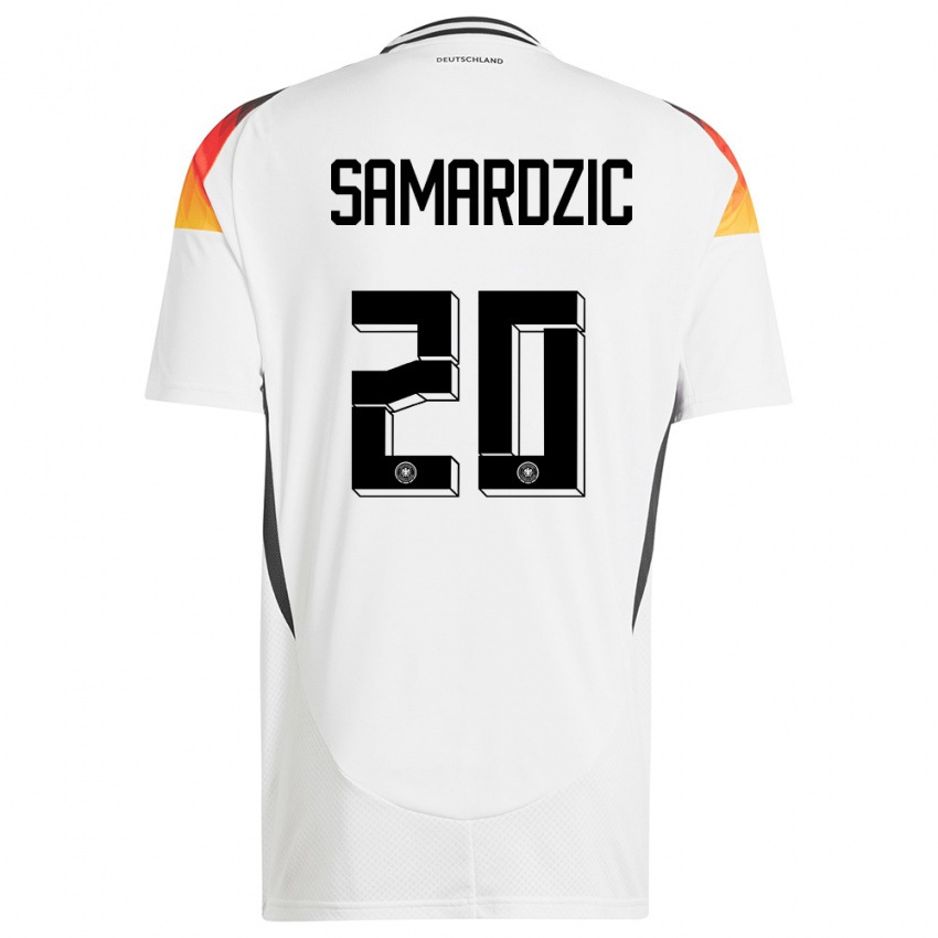 Homem Camisola Alemanha Lazar Samardzic #20 Branco Principal 24-26 Camisa