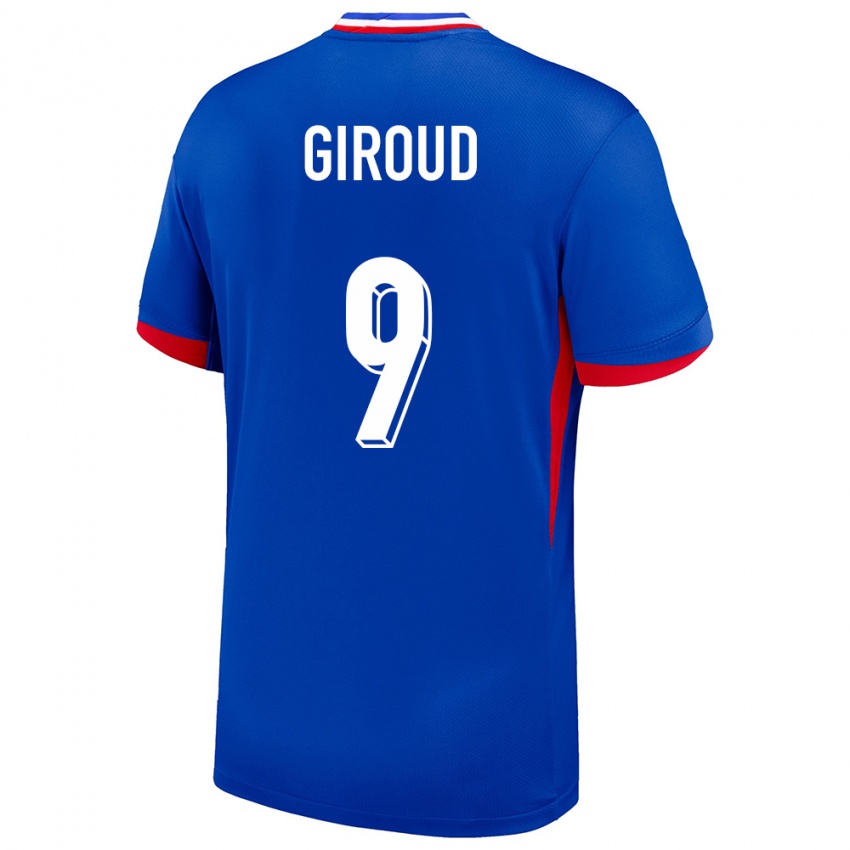 Homem Camisola França Olivier Giroud #9 Azul Principal 24-26 Camisa