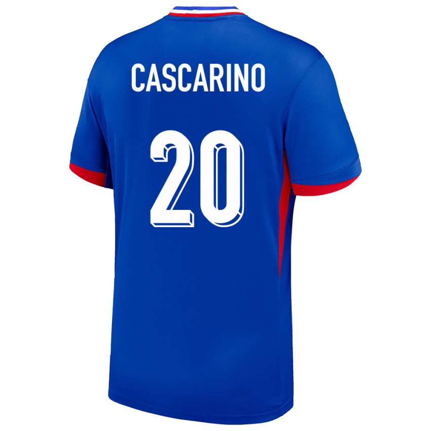 Homem Camisola França Delphine Cascarino #20 Azul Principal 24-26 Camisa