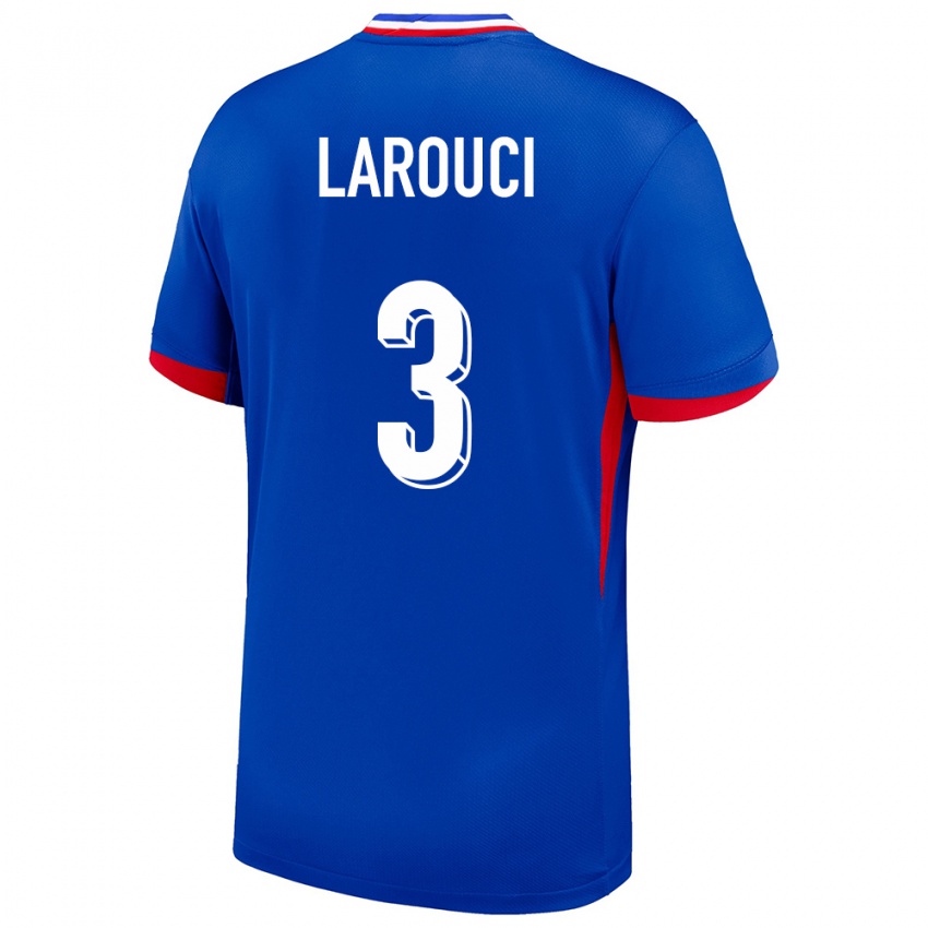 Homem Camisola França Yasser Larouci #3 Azul Principal 24-26 Camisa