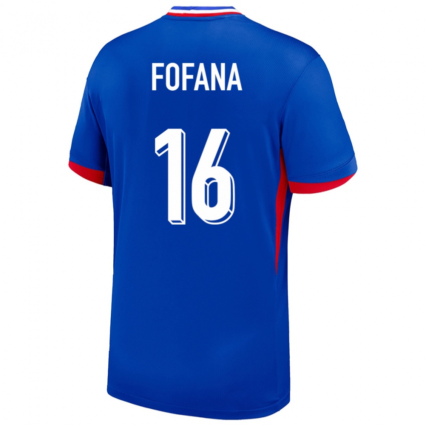 Homem Camisola França Yahia Fofana #16 Azul Principal 24-26 Camisa