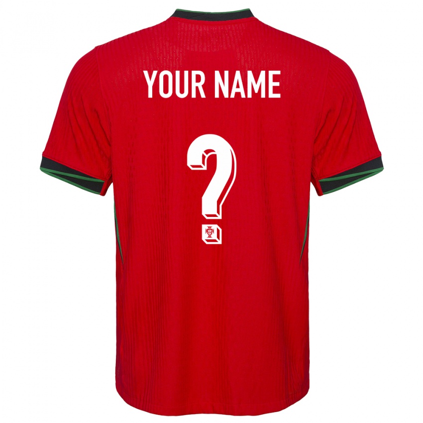 Homem Camisola Portugal Seu Nome #0 Vermelho Principal 24-26 Camisa