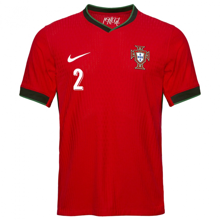 Homem Camisola Portugal Tiago Djalo #2 Vermelho Principal 24-26 Camisa