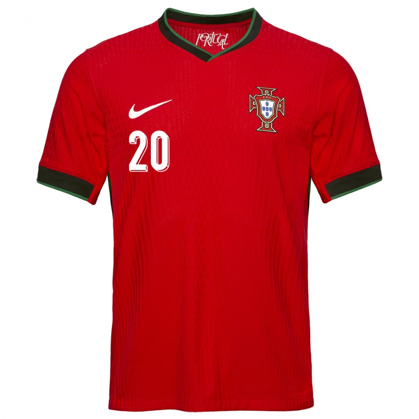 Homem Camisola Portugal Fabio Silva #20 Vermelho Principal 24-26 Camisa