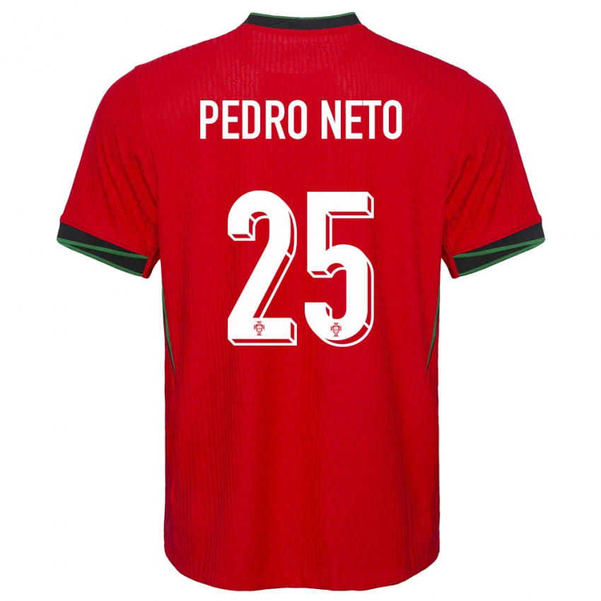 Homem Camisola Portugal Pedro Neto #25 Vermelho Principal 24-26 Camisa