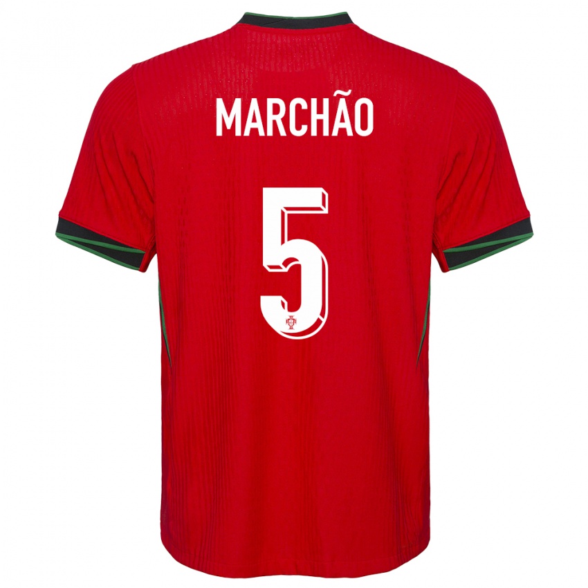 Homem Camisola Portugal Joana Marchao #5 Vermelho Principal 24-26 Camisa