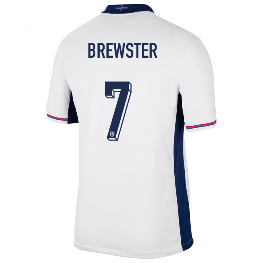 Homem Camisola Inglaterra Rhian Brewster #7 Branco Principal 24-26 Camisa