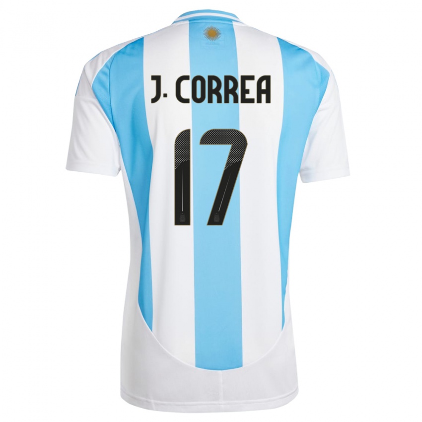 Homem Camisola Argentina Joaquin Correa #17 Branco Azul Principal 24-26 Camisa