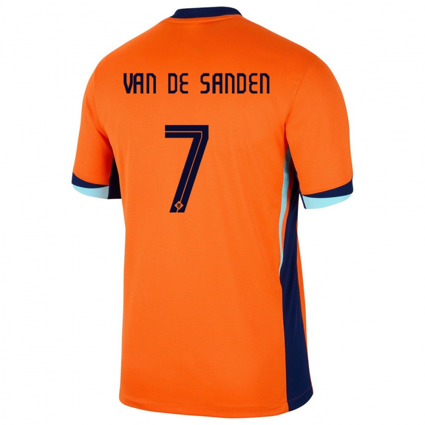 Homem Camisola Países Baixos Shanice Van De Sanden #7 Laranja Principal 24-26 Camisa