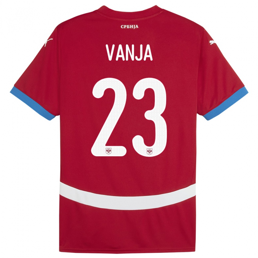 Homem Camisola Sérvia Vanja Milinkovic-Savic #23 Vermelho Principal 24-26 Camisa