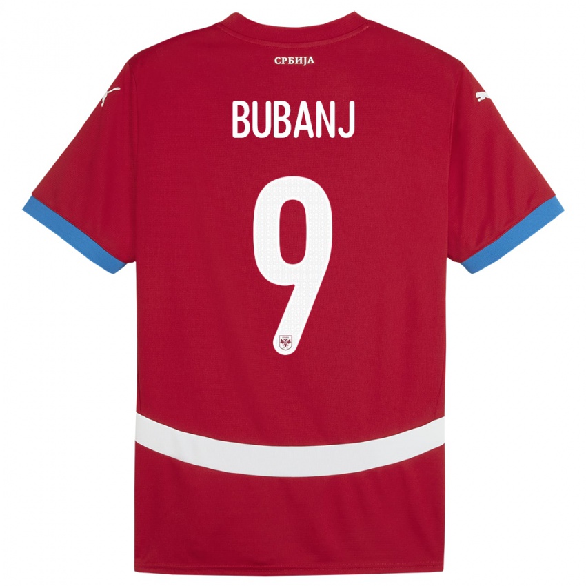 Homem Camisola Sérvia Mateja Bubanj #9 Vermelho Principal 24-26 Camisa