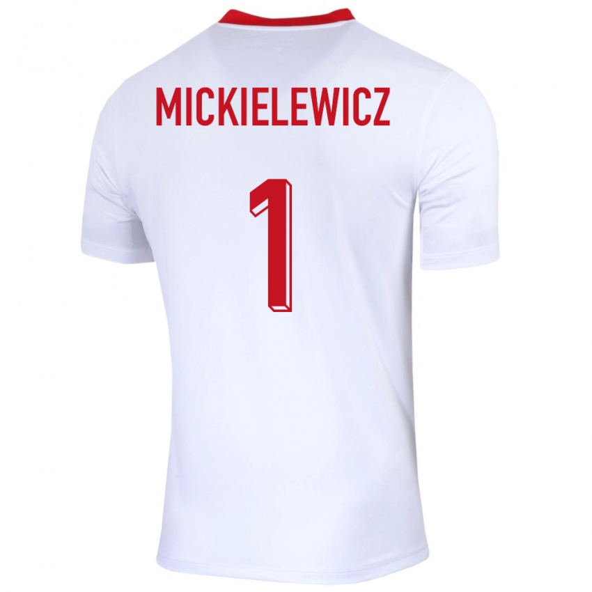 Homem Camisola Polónia Aleksander Mickielewicz #1 Branco Principal 24-26 Camisa