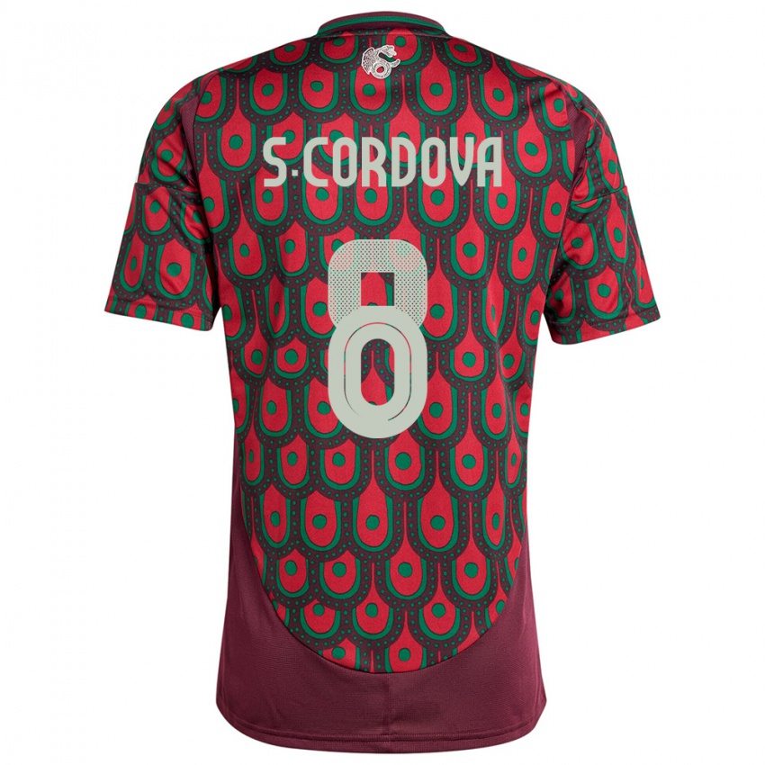 Homem Camisola México Sebastian Cordova #8 Marrom Principal 24-26 Camisa