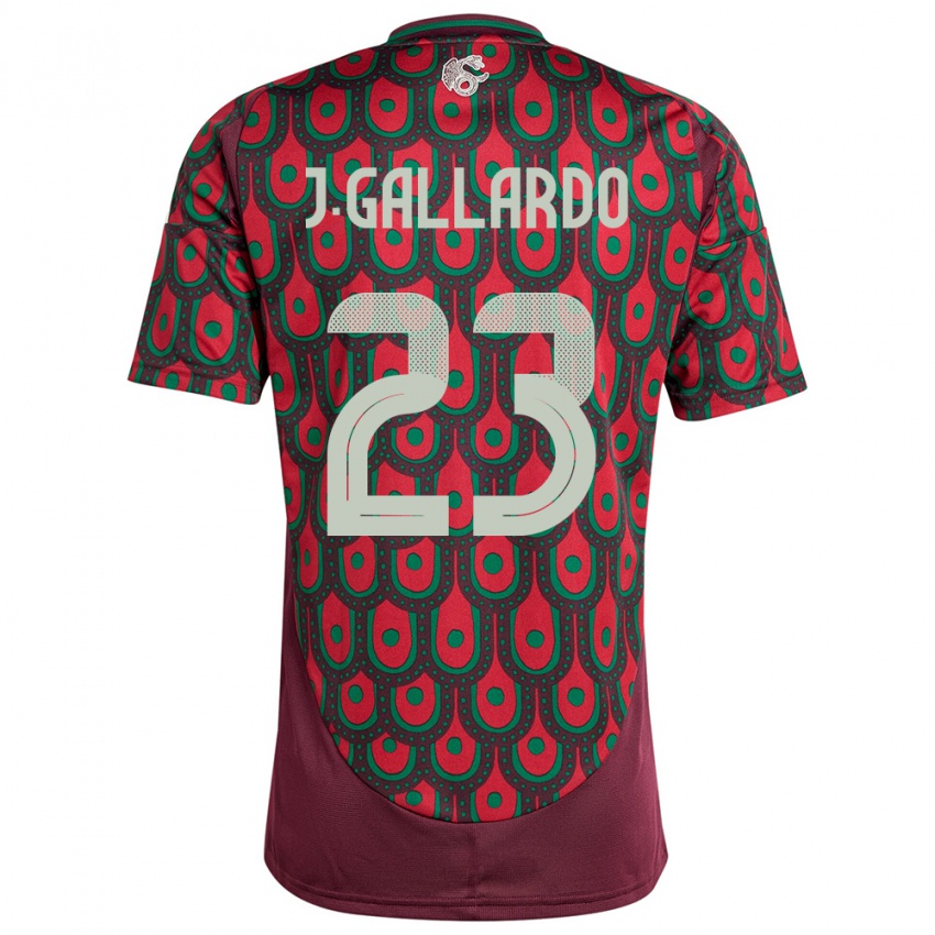 Homem Camisola México Jesus Gallardo #23 Marrom Principal 24-26 Camisa