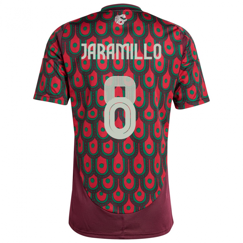 Homem Camisola México Carolina Jaramillo #8 Marrom Principal 24-26 Camisa