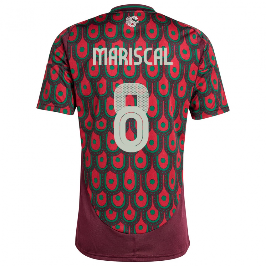 Homem Camisola México Salvador Mariscal #8 Marrom Principal 24-26 Camisa