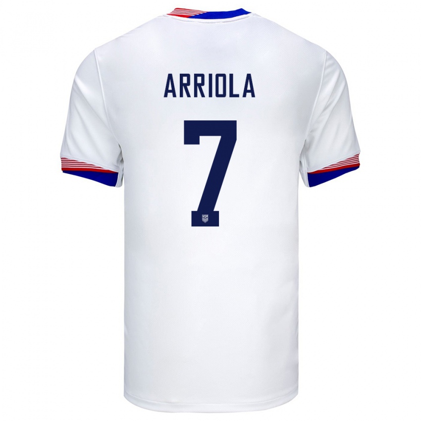 Homem Camisola Estados Unidos Paul Arriola #7 Branco Principal 24-26 Camisa