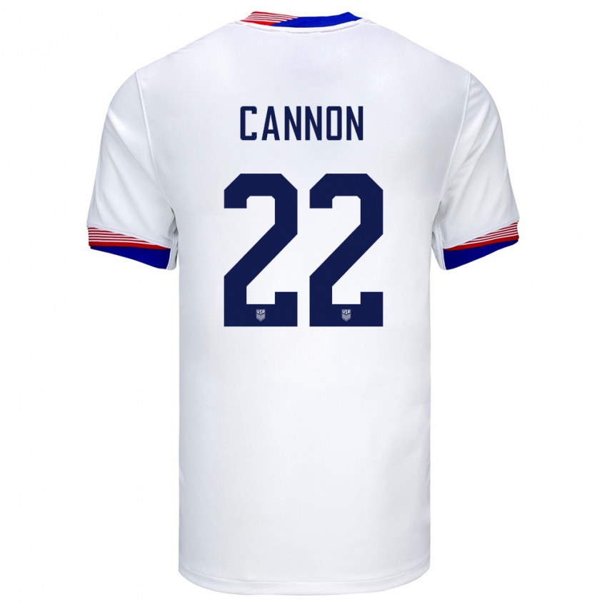 Homem Camisola Estados Unidos Reggie Cannon #22 Branco Principal 24-26 Camisa