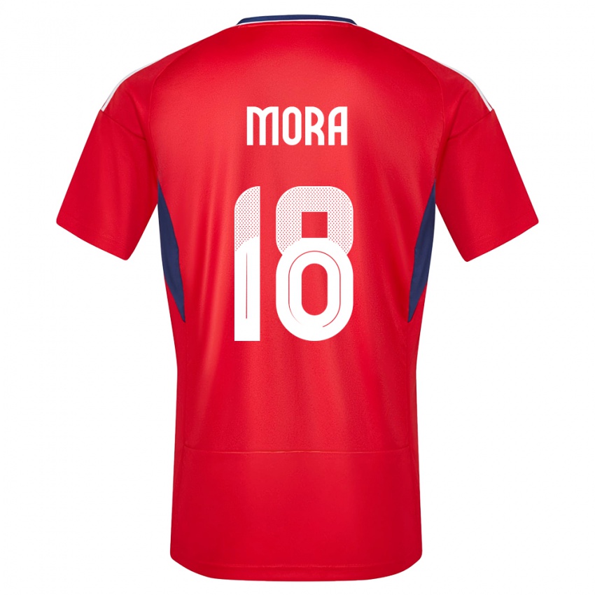 Homem Camisola Costa Rica Bayron Mora #18 Vermelho Principal 24-26 Camisa