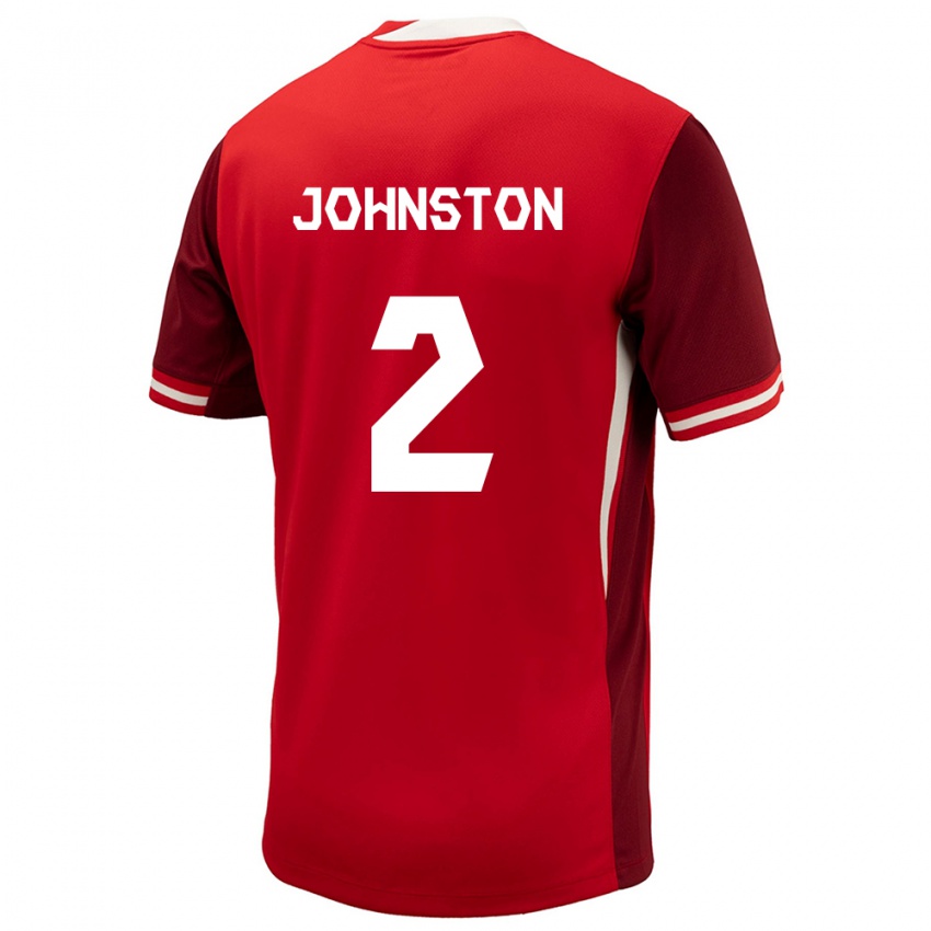 Homem Camisola Canadá Alistair Johnston #2 Vermelho Principal 24-26 Camisa