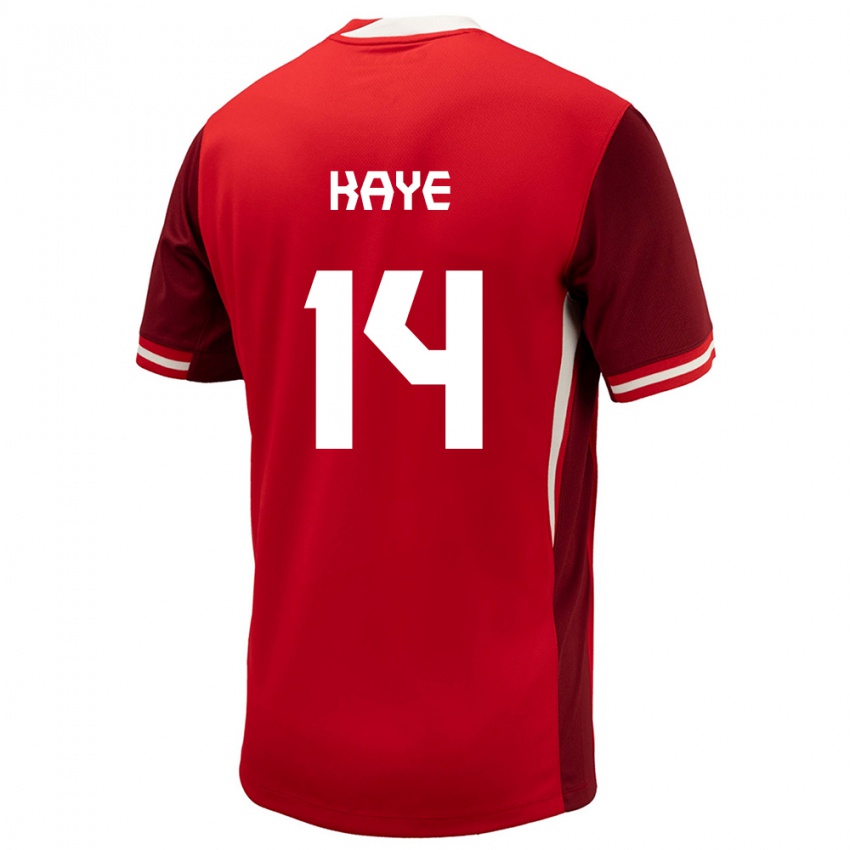 Homem Camisola Canadá Mark Anthony Kaye #14 Vermelho Principal 24-26 Camisa