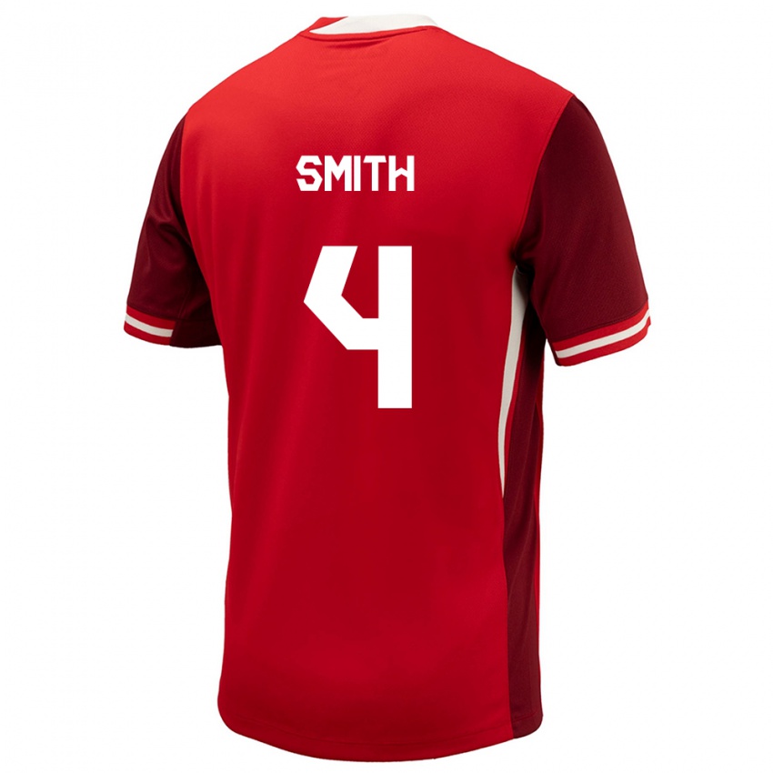 Homem Camisola Canadá Justin Smith #4 Vermelho Principal 24-26 Camisa