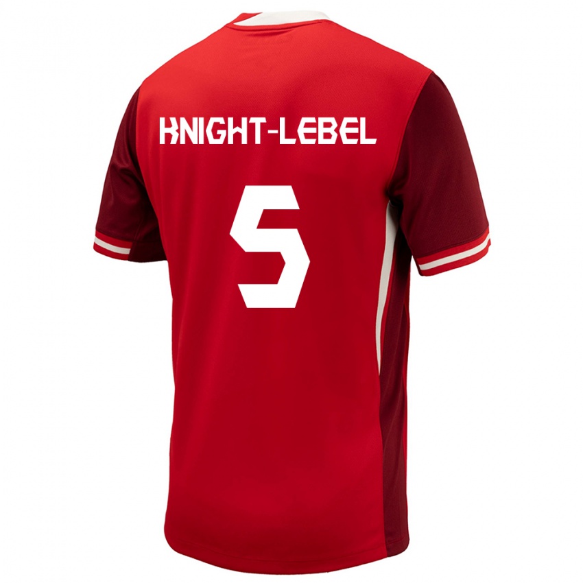 Homem Camisola Canadá Jamie Knight Lebel #5 Vermelho Principal 24-26 Camisa