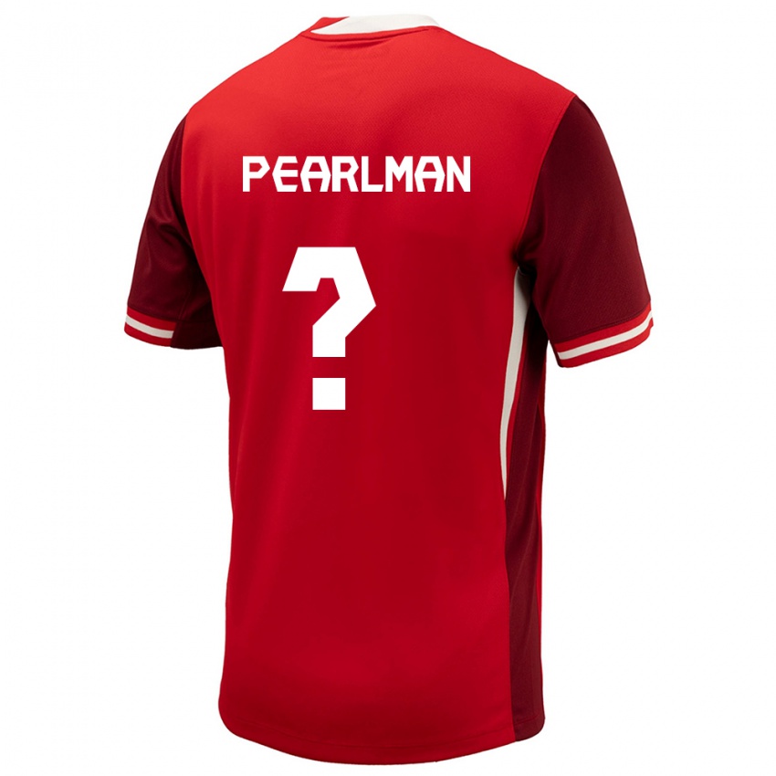 Homem Camisola Canadá Adam Pearlman #0 Vermelho Principal 24-26 Camisa