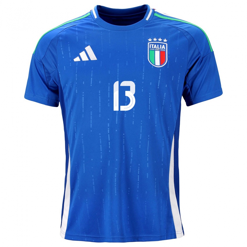 Homem Camisola Itália Matteo Darmian #13 Azul Principal 24-26 Camisa