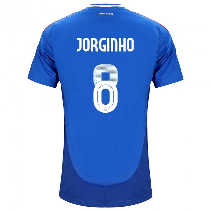 Homem Camisola Itália Jorginho #8 Azul Principal 24-26 Camisa