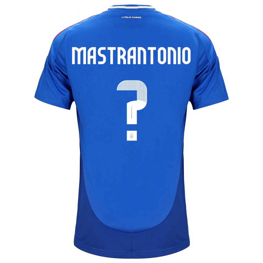 Homem Camisola Itália Davide Mastrantonio #0 Azul Principal 24-26 Camisa